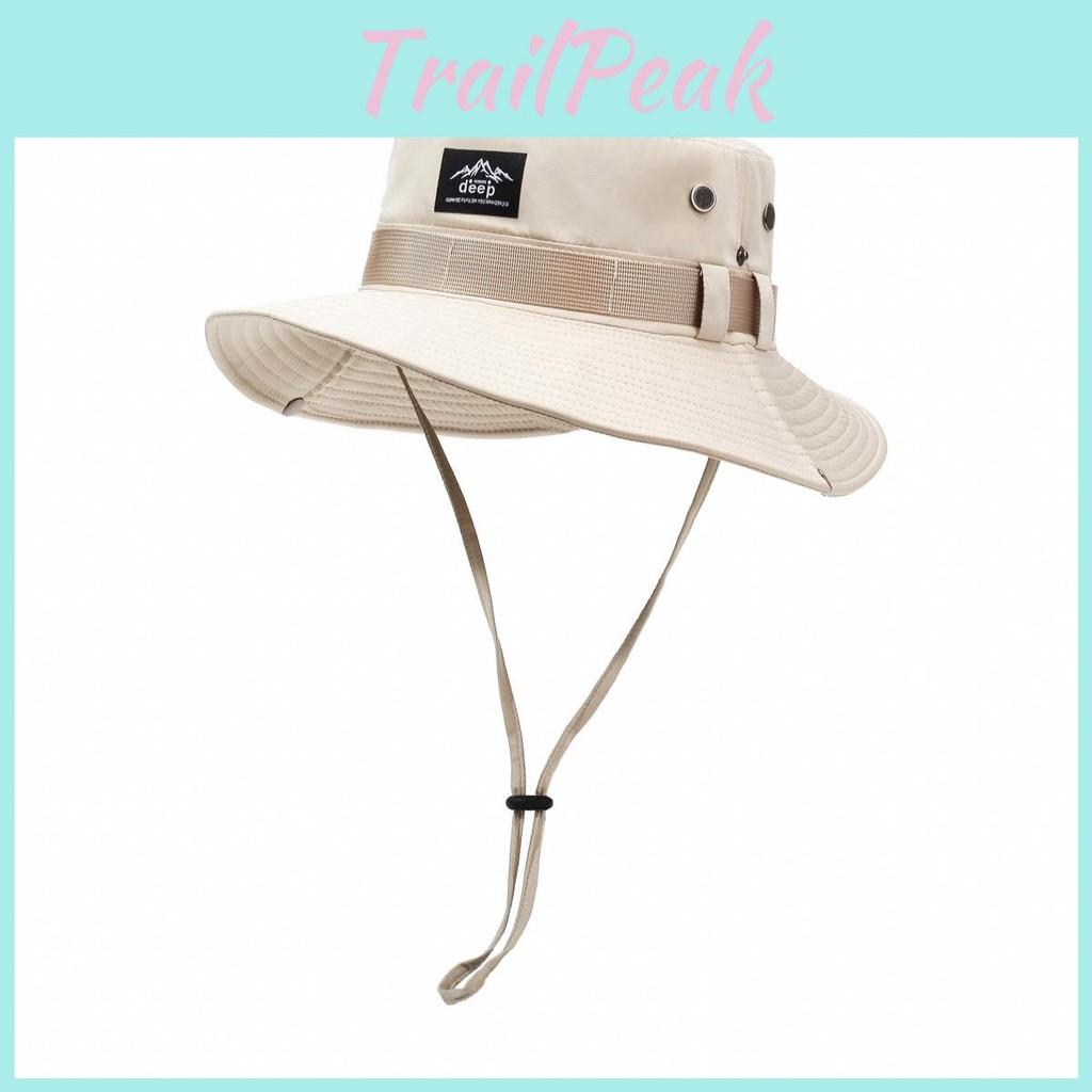Hat Fishermans Outdoor With Wide Brim Drawstring Design And Decoration Letter