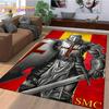 Knight Templar Cavalier Crusaders Cartoon Carpet Rug for Bedroom Living Room Home Sofa Decoration,Kid Game Large Decor Floor Mat