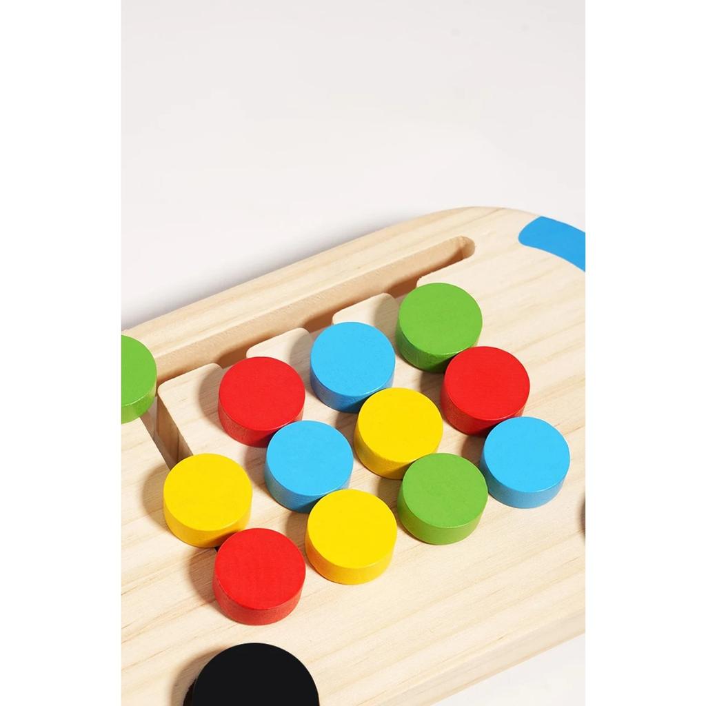 Montessori Wooden Color Matching Puzzles Logic Game Thinking Training Enlightenment Hand-eye Coordination Early Educational Toy