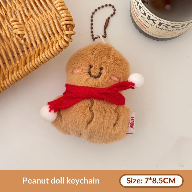 Cute Cartoon Delicious Food Plush Doll Pendant Keychain Kawaii Orange Potato Backpack Hanging Decoration Accessories Gift