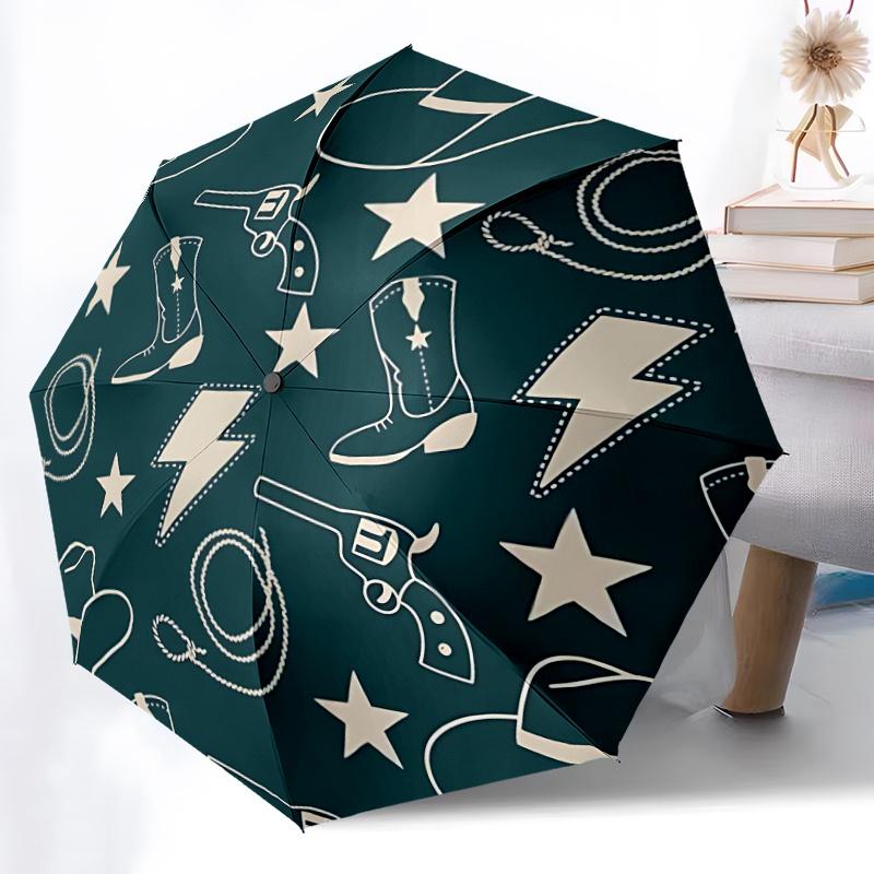 1pc Cowboy Elements Automatic Open/close Umbrella, 8-Rib sturdy structure, Portable Travel Umbrella, Parties, Everyday Use, 25
