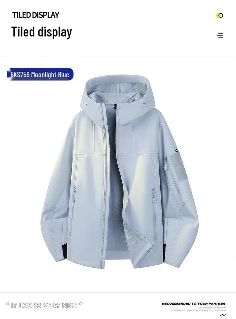 Unisex Soft Shell Outdoor Jacket - Autumn/Winter Collection for Camping, Hiking, and Mountaineering.
