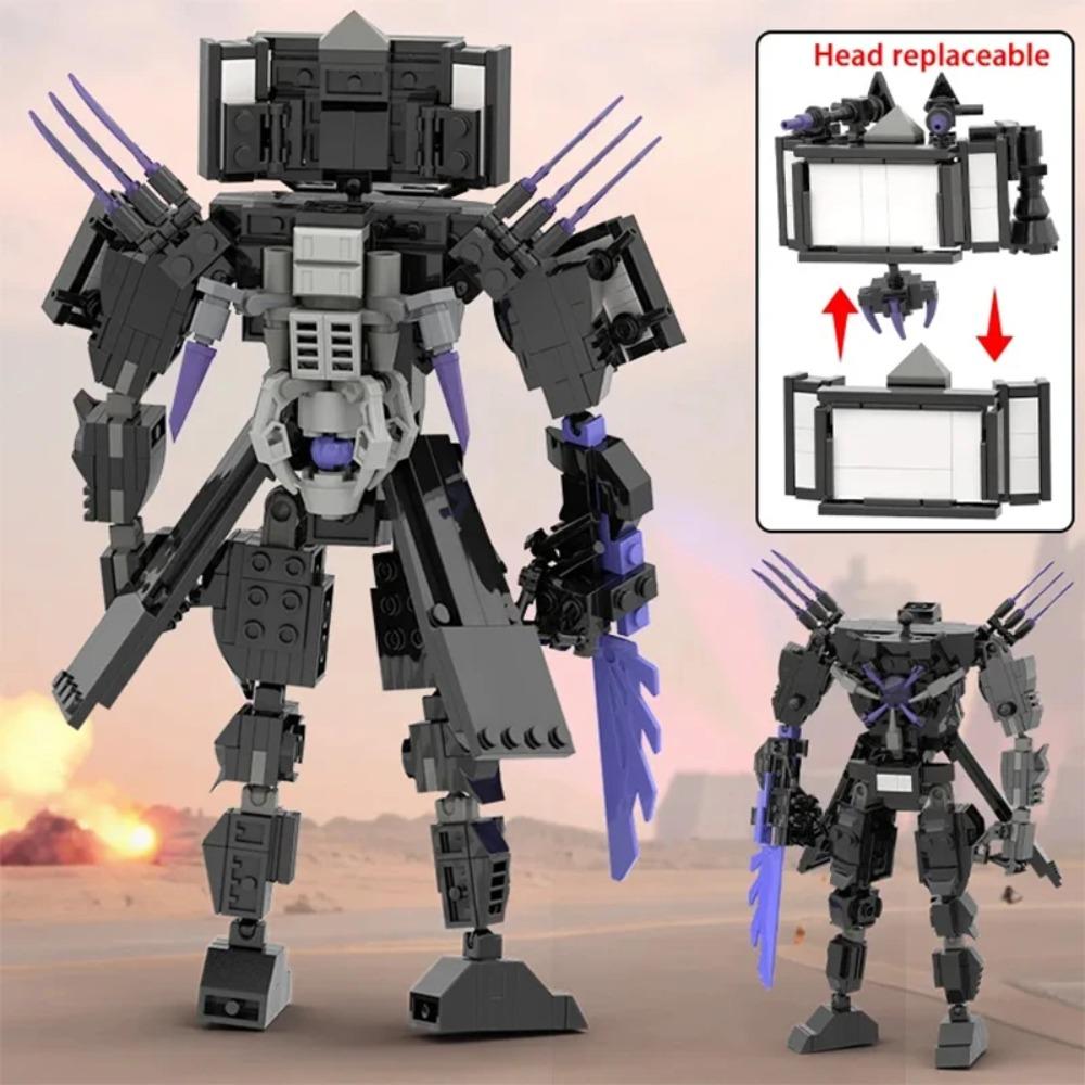 MOC Skibidi Toilet Building Blocks Set Titan Speakerman Cameraman Tvman Bricks DIY Model Toys For Kid New Year Birthday Gifts