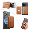 For Magsafe Magnetic Wallet Card Holder Case for IPhone 17 16 15 14 13 12 11 Pro Max Smasung Bracket Card Slots with Finger Ring