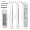 Nail Art Stainless Steel Universal Clipper Set - Double-Sided for Fingernails & Toenails