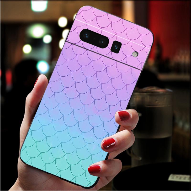 

Phone Case For Google Pixel 10 9 Pro XL 9A 8 7 6 Pro Pixel 8A 7A 6A Pixel 8 7 6 5 Mermaid Fish Scale Pixel 9 Pro XL