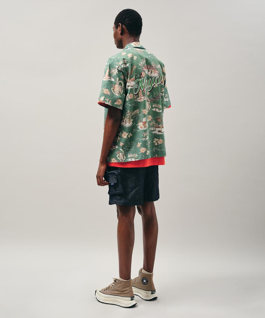 MAYOL Aloha Graphic Short Sleeve Shirt_Olive Green