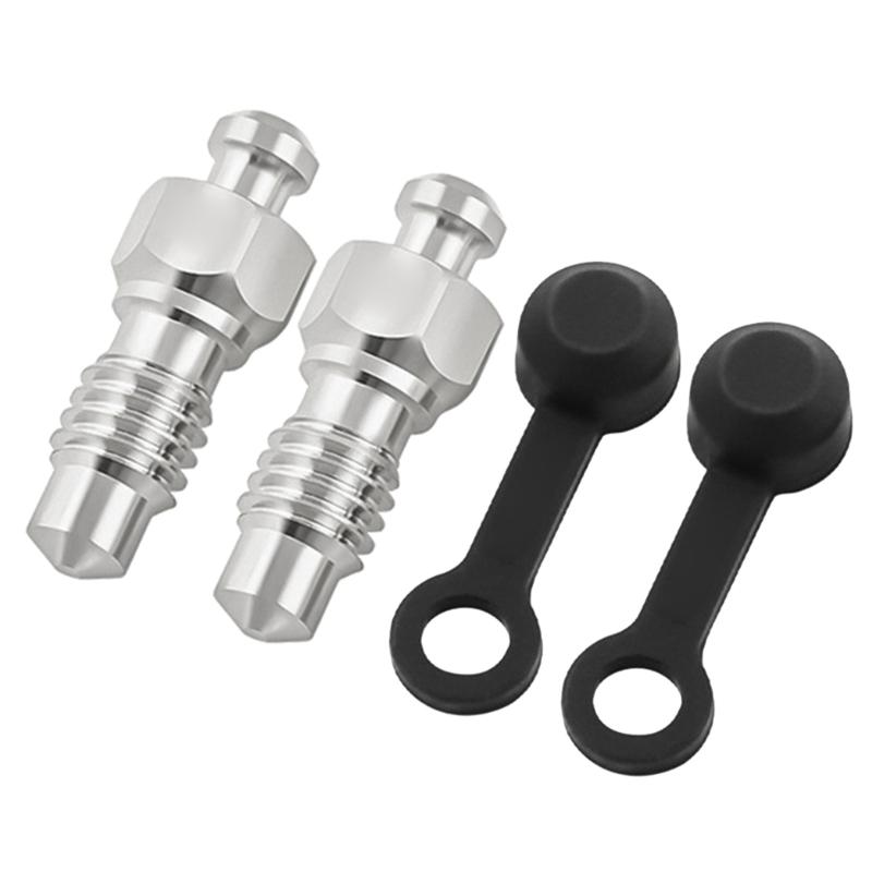 Motorcycles Brake Caliper Bleed Screw Bleeding Bleed Nipple Screw with Dust Caps Disc Brake Caliper Exhaust Screw