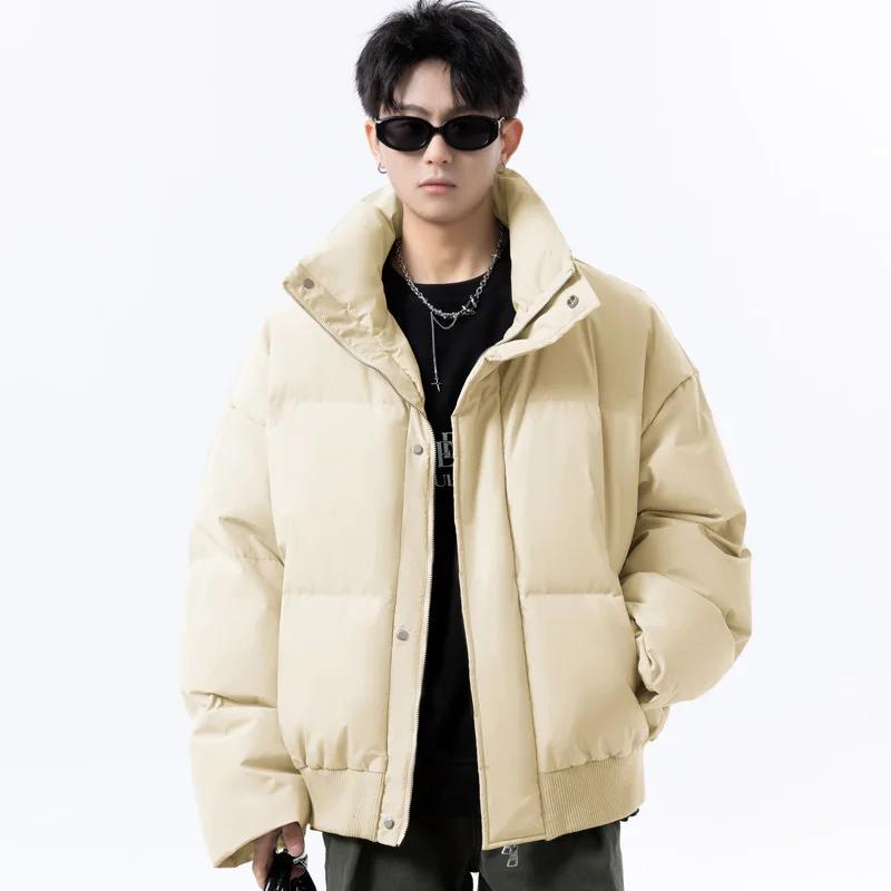 Winter Men Cotton-Padded Jacket Men Parkas Thick Warm Coat Mens Stand Collar Casual Parka Women Fashion New Streetwear Outerwear