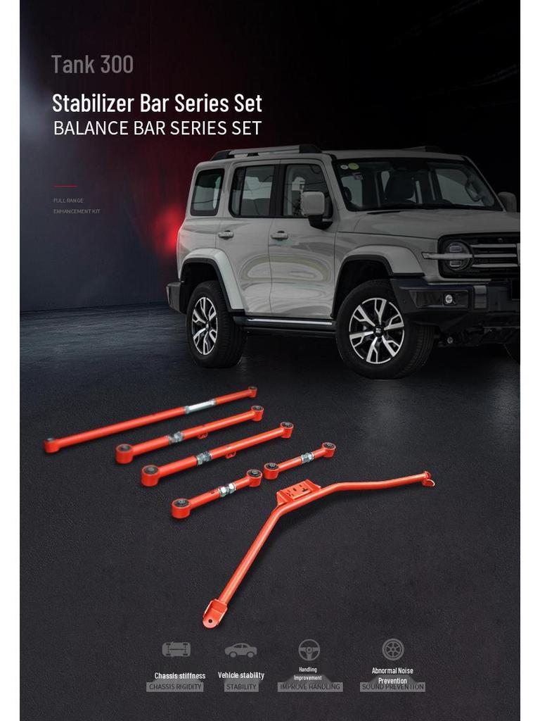 Tank 300 Anti-Roll Bar Upgrade Kit: Adjustable Control Arms, Connecting Rod, Chassis Guard, Swing Arms