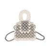 Mini Pvc Chain Bag For Women With Beaded Detailing And Urban Minimalist Style
