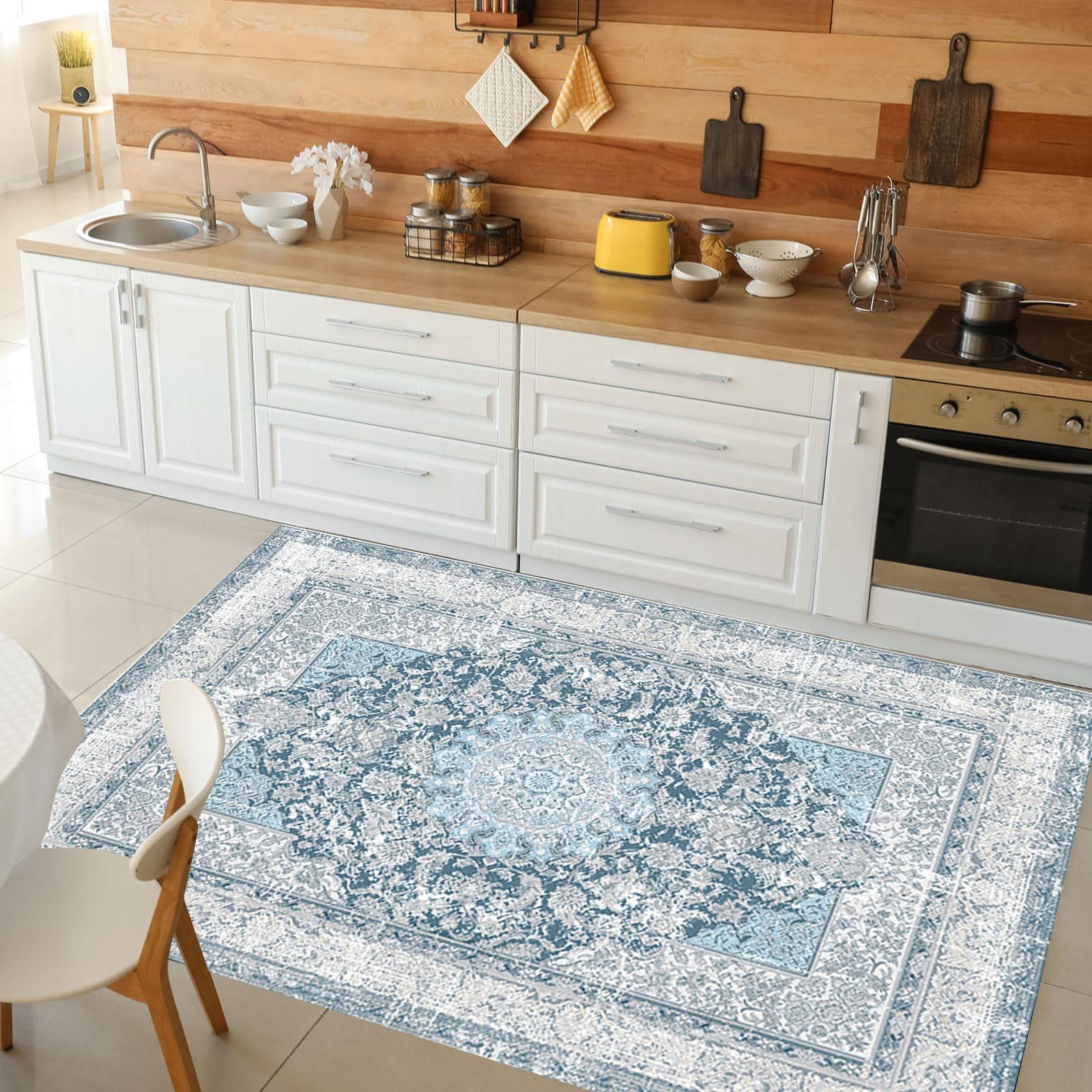 

Bohemian Carpet Machine Washable Carpet Bedside Bedroom Home Non Slip Large Area Study Entrance Floor Mat Fully Covered 40X60CM