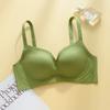 Black Technology Soft Support Fixed Cup Glossy Underwear Women's Traceless Gathering To Show Breasts Closed Breasts Anti-sagging Beautiful Back Bra