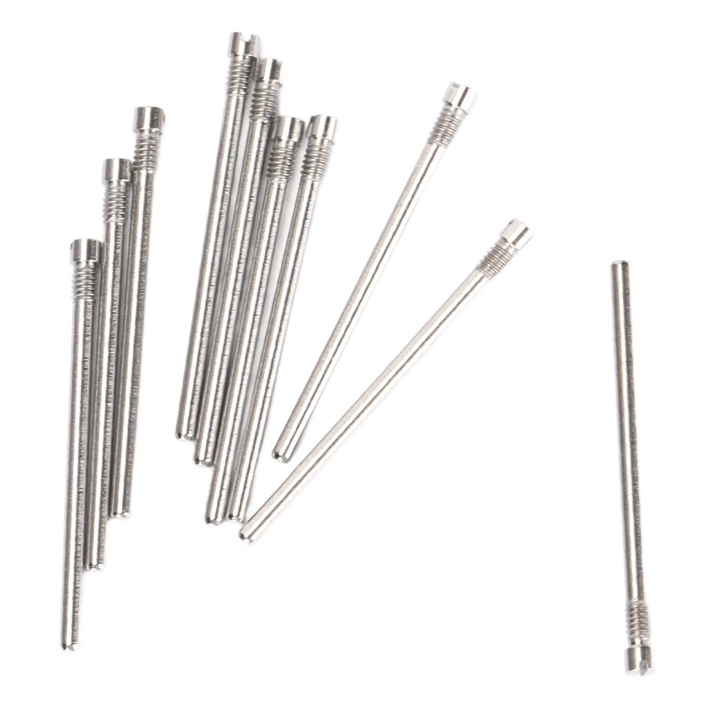 10pcs Watch Strap Screw Tube Steel Precise Professional Lightweight Wear Resistant Watch Band Screw Link Pin 0.7 X 0.04in M0.05in
