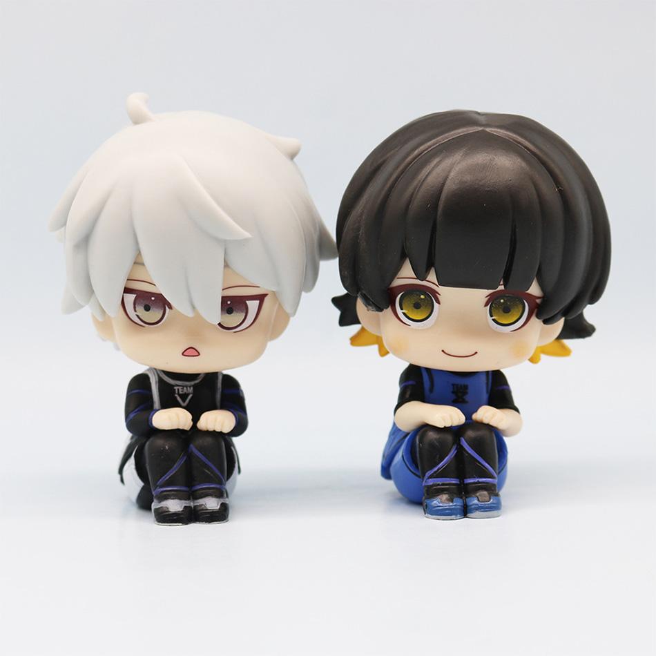 Isagi Yoichi Doll Blue Lock Action Figures Q Version Chigiri Hyoma Bachira Meguru Nagi Seishiro Figure PVC Ornament Toys