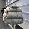 Dunjakke dame efterår og vinter ny yderbeklædning varm tykket strikket materiale hvid andedun vest vest vest jakke