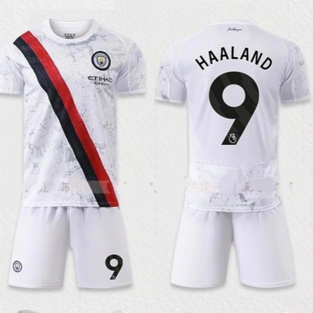 Man City 25/26 Home Shirt #9 Haaland | Hemelsblauwe Band Kit | Kevin De Bruyne Optie