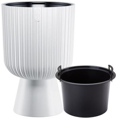 Keli Mika 40 Round Flowerpot On a Leg | White