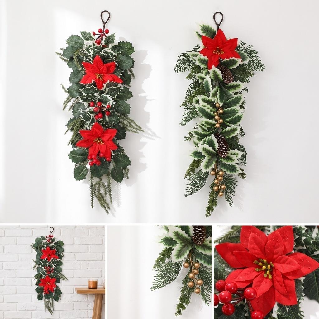 Artificial Wall Hanging for Christmas Holiday Home Decoration