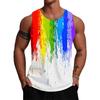 Summer Harajuku 3D Colorful Styles Printed Tank Top For Men Fashion Streetwear Sports Gym