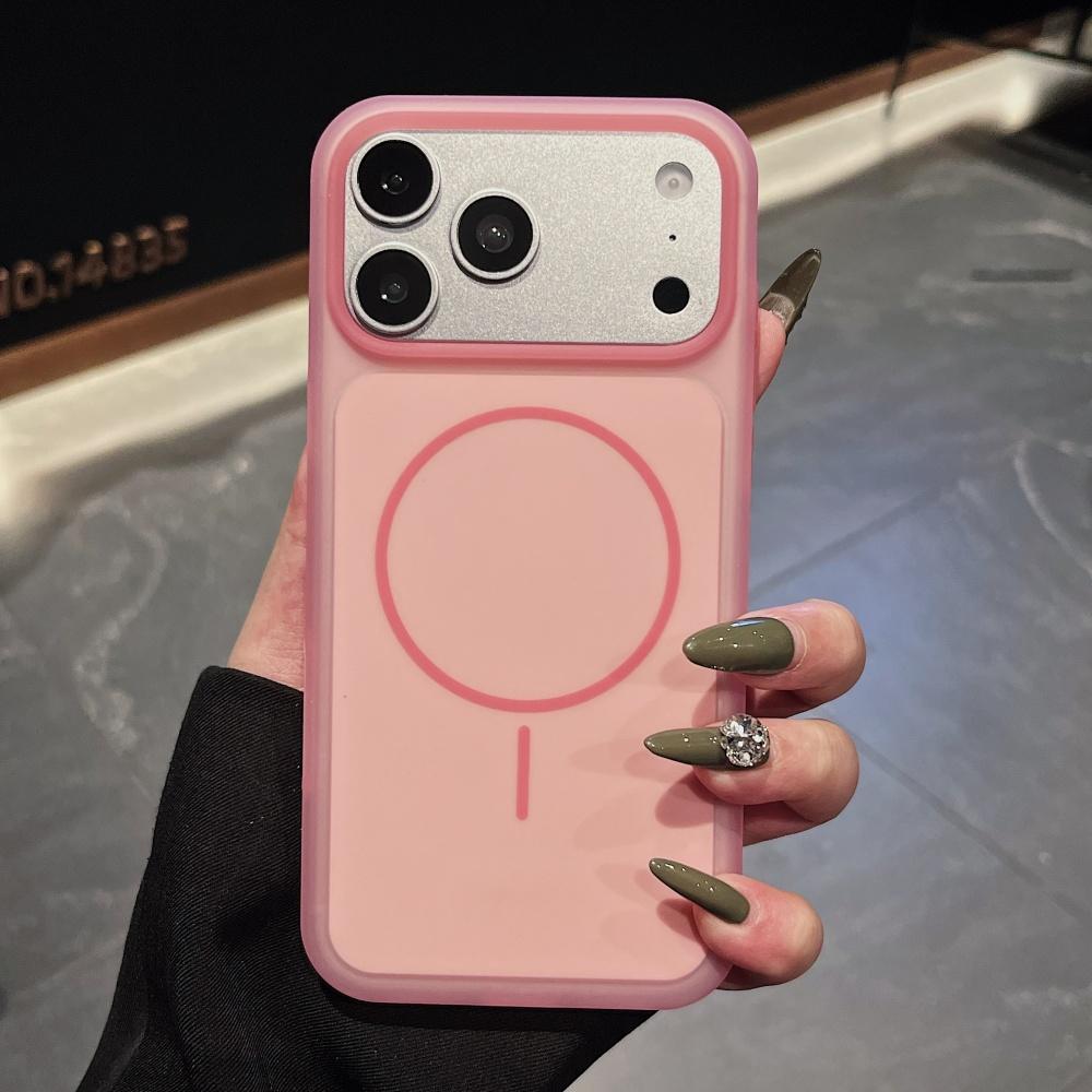 Frosted Silicone For Magsafe Phone Case For iPhone 17 16 15 Pro Max Soft Bumper Wireless Charge Shockproop Magnetic Cover