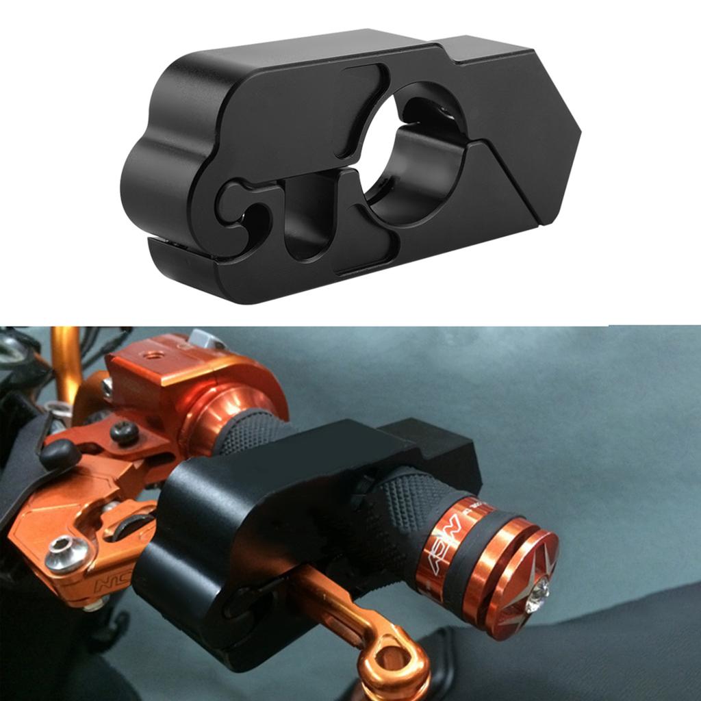 Universal CNC Aluminium Alloy Motorcycle Handlebar Brake Lever Lock Vehicle Security (Black)