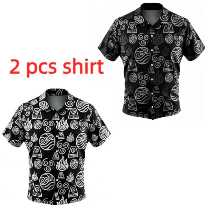 Mysterious Ancient Symbols Pattern Printing Shirt Hawaiian Beach Vacation Clothing Men's Street Style Shirt Daily Men's and Women's Shirt