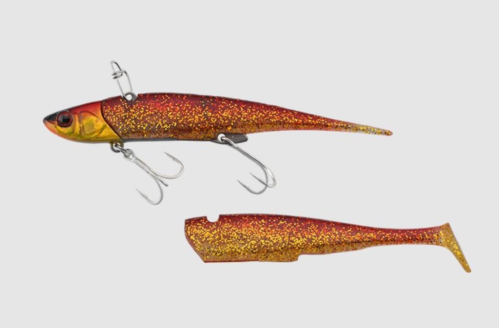 Jackall Big Backer Soft Vib 28 grams 115 mm Sinking Lure Red Gold (5846)