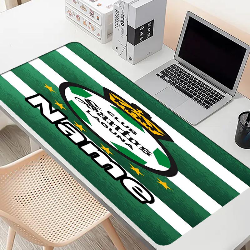 Custom Name Personalized Club Santos Laguna Pattern Mousepad, Laptop PC Desk Mat, Decorative Desk Mat for Home Keyboard Pad Gift