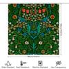 Unique Artistic Shower Curtain Waterproof Decorative for Bathroom Fabric Customized Size Floral Design Green Blue Yellow Orange
