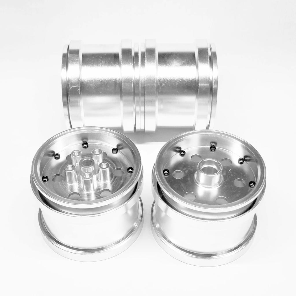 Kingfly Ultra-Lightweight Aluminum Alloy Wheel Frames for Tamiya Mid Blackfoot/Monster Beetle (Front Rim/Rear Wheel) - Set of 4
