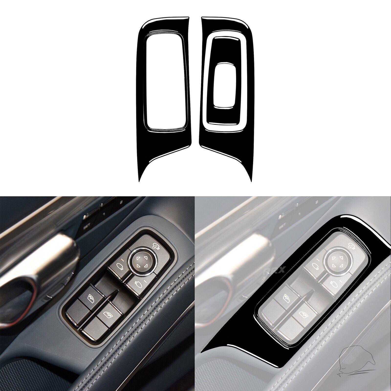 Piano Black Window Lift Switch Panel Cover For Porsche 718 Boxster Cayman 16-22