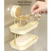 1/2 Layer Suction Cup Soap Dish Detachable Wall Mounted Soap Rack No-Drill Soap Drain Box  Toilet