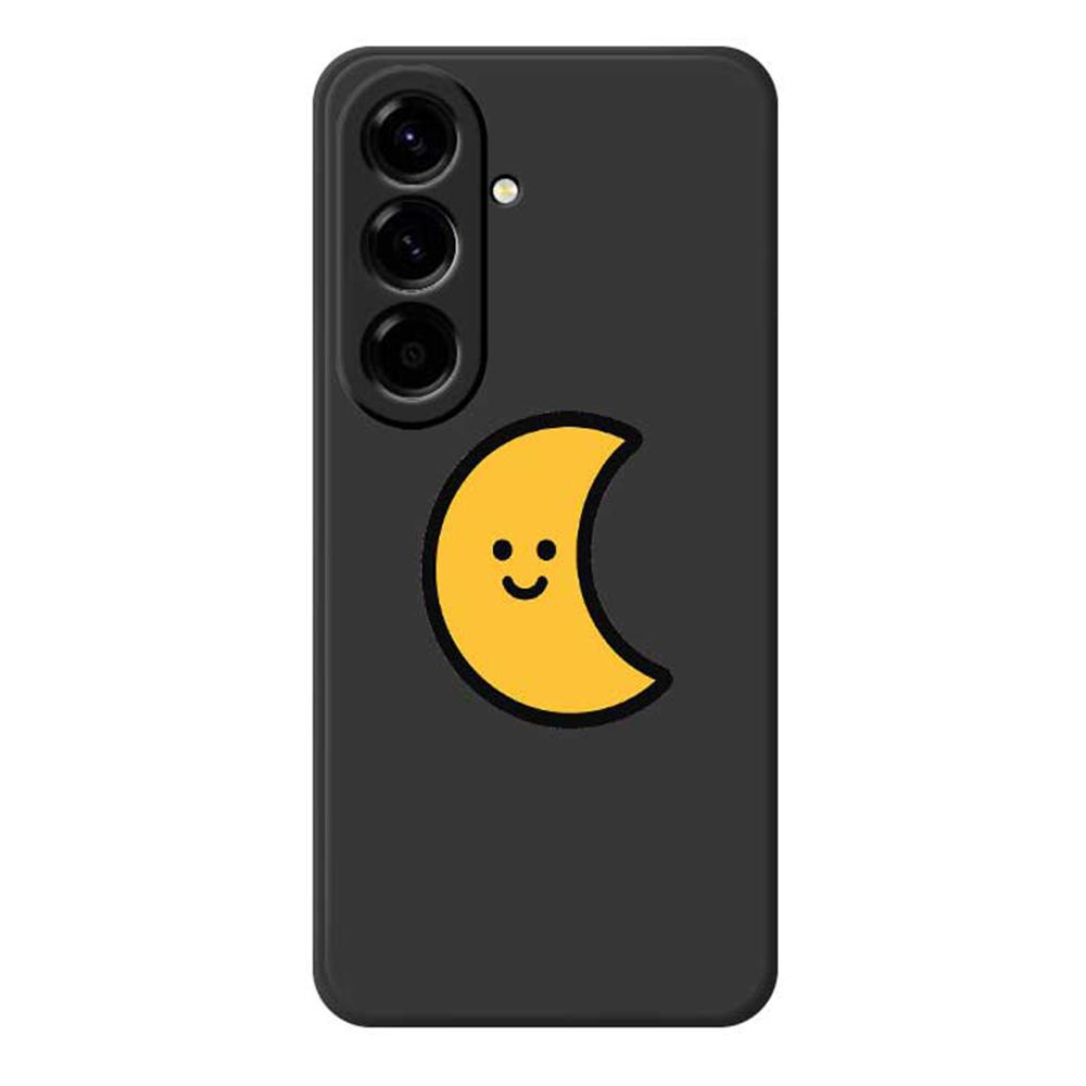 

Чехол для Samsung Galaxy A56 5G с принтом узора «Желтая луна», ТПУ задняя крышка для телефона с прямыми краями Black