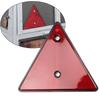 2PCS Trailer Red Triangle Reflectors For Gate Posts Rear Reflectors Screw-on Caravan Triangle Reflective For Trailer