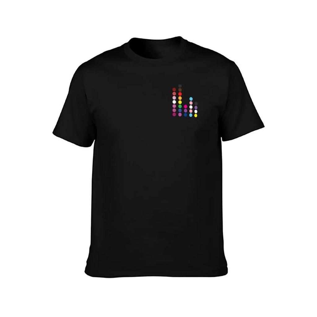 LGBTQ Pride Dots Subtle Minimalist LGBTQ Pride Flag Colors T-Shirt cotton graphic tees korean fashion luxury clothes men