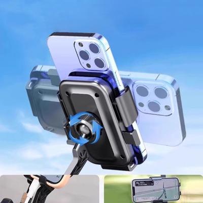Generic Motorcycle Phone Mount 360 Rotatable Navigation Bracket Scooter Phone Clip For Bicycle Riding Motorbike Scooter Cycling