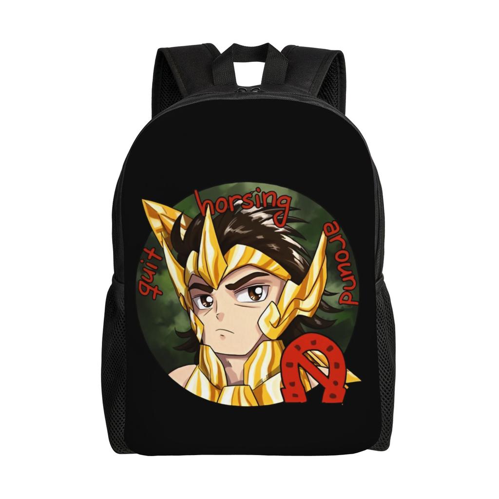 Sagittarius Saint Seiya Backpack  Ita Bag  Mochila Snack Storage Work Sturdy Shoulder Rucksack
