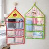 Wall Mounted Hanging Storage Mesh Bag Space Saving Breathable Underwear Socks Storage Bag Large Capacity Folding