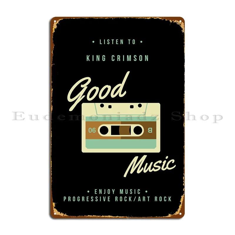 King Crimson Rock Band Metal Plaque Poster Club Cinema Designing Classic Character Tin Sign Poster