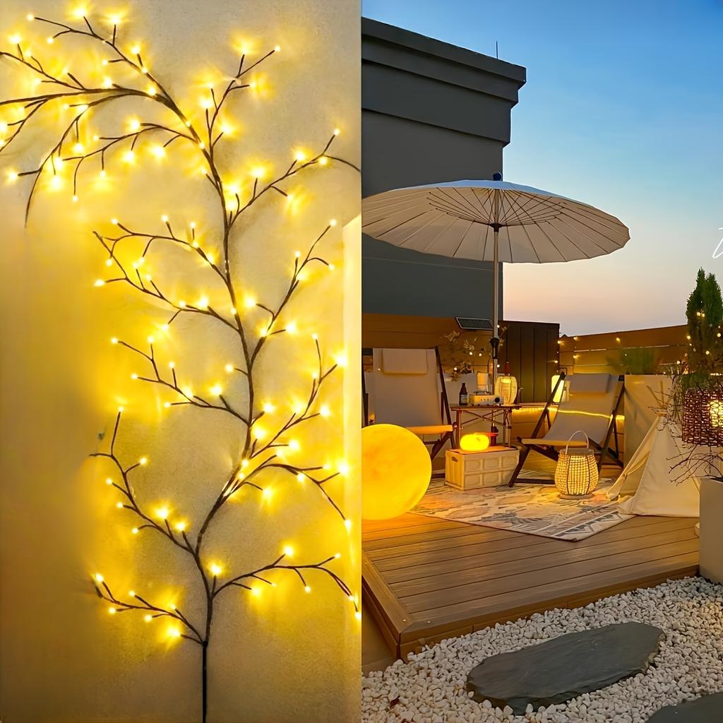 Warm White LED Birch Tree Light Bendable Willow Vine Lights Camped Party For Birthday Christmas Festival Perfect Gift
