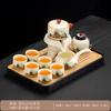 Ru kiln Qingshan lazy tea set, a full set of business kung fu tea set, office holiday gifts can be ordered