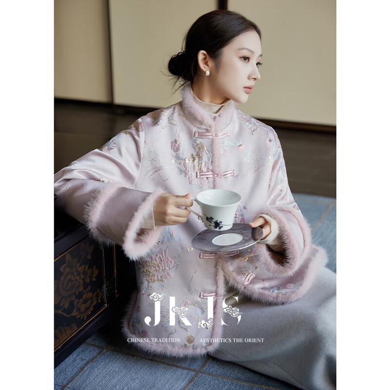 

JK&JS Chinese Style Embroidered Padded Winter Jacket M