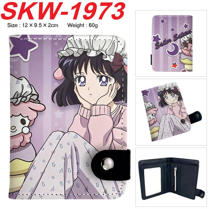 Sailor Moon Anime Print Vertikale Druckknopf-Geldbörse Luna Bunte Kartenhaltertasche Mini-Münzbörse 1 Stück
