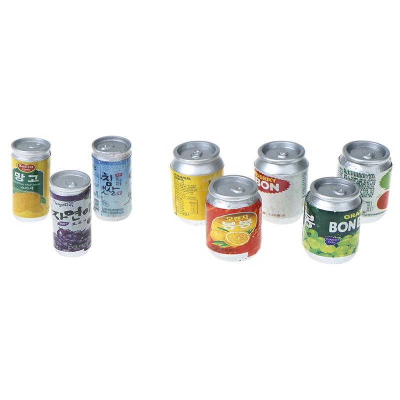 3/5Pcs 1:12 Dollhouse Accessories Jam Beverage Cans Miniature Play Kitchen Toy