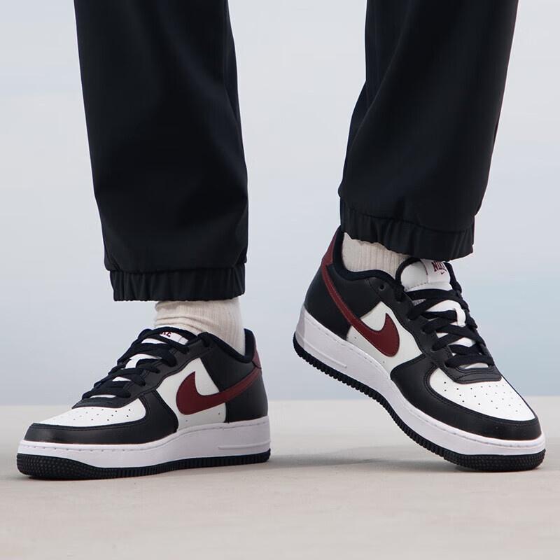 Nike Air Force 1 GS Black Dark Team Red Kids' FZ4351-001