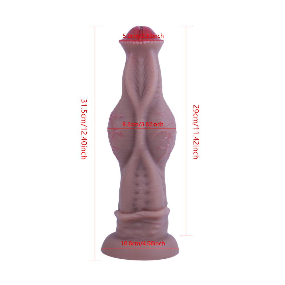 Men's Alien Silicone Penis Sleeve Horse Design Heating Foreplay Toy