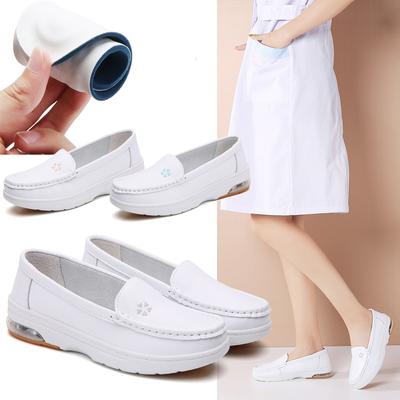 Air Cushion Women Leather Breathable Shoes Swing Shoes Platform Latex Insole Nurse Work Shoes