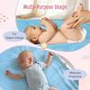 LuvLap Instadry Waterproof Baby Dry Sheet, Extra Absorbent Anti-Piling Fleece Bed Protector, Pack of 2, Small, Sky Blue