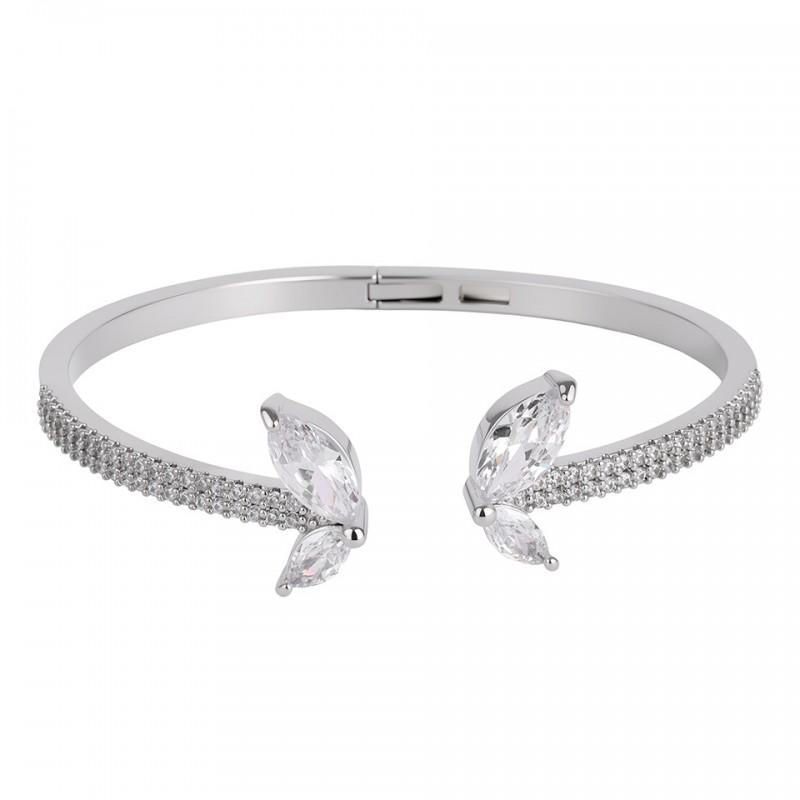 Micro Pave Zircon Adjustable Open Cuff Bracelet Butterfly Clover Star Fine Jewelry Women